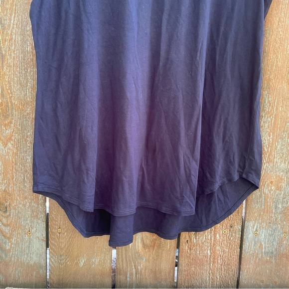 ALFANI Womens Navy Round Neck Flowy Short Sleeve Shirt Size Large - Picture 5 of 9